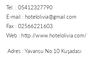Olivia Family Suite Hotel iletiim bilgileri
